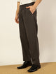 Thomas Scott Men Dark Grey Smart Pleated Mid-Rise Trousers