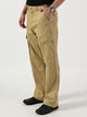 Beige Relaxed Easy Wash Cargo Trouser For Men