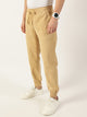Beige Smart Easy Wash Joggers For Men