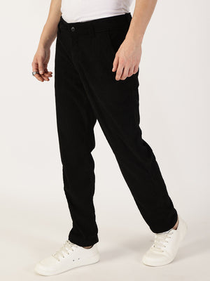 Thomas Scott Men Grey Striped Smart Cargos Trousers