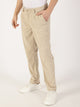 Fawn Smart Regular Fit Mid-Rise Easy Wash Corduroy Trouser For Men
