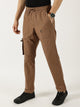 Rust Smart Regular Fit Mid-Rise Easy Wash Cotton Cargo Trouser For Men
