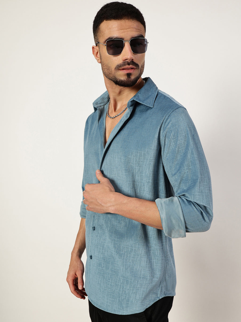 Thomas Scott Men Premium Slim Fit Opaque Casual Shirt