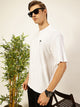 Thomas Scott Men Solid Round Neck Oversized Casual T-shirt