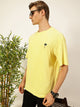 Thomas Scott Men Solid Round Neck Oversized Casual T-shirt