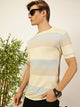 Thomas Scott Men Knit Striped Round Neck T-shirt