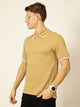 Thomas Scott Men Beige Regular Fit Polo Tshirt - S