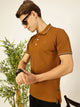Brown Regular Fit Polo Tshirt For Men