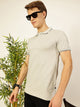 Thomas Scott Men Grey Regular Fit Polo Tshirt - S