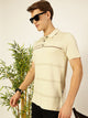 Thomas Scott Men Beige Cotton Polo Tshirt - S