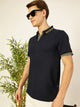 Thomas Scott Men Navy Blue Regular Fit Polo Tshirt - S