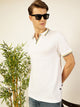 White Regular Fit Polo Tshirt For Men