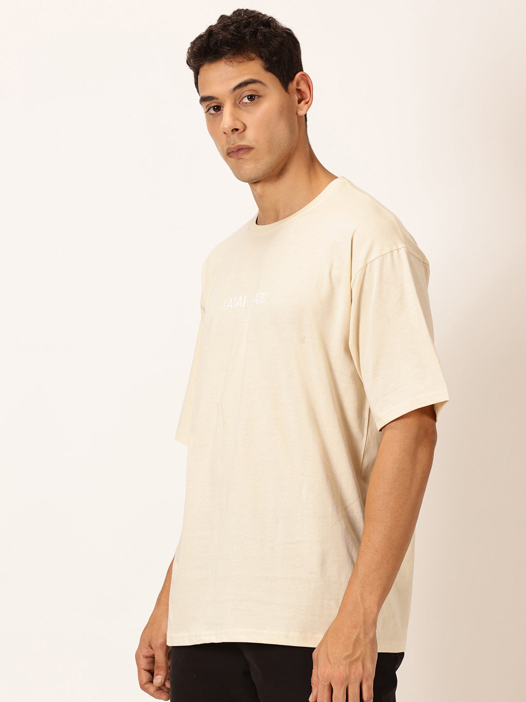 Thomas Scott Men Round Neck Typography Cotton Oversized T-shirt