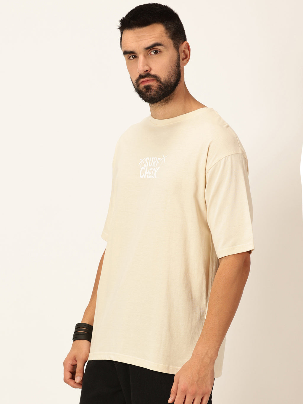 Thomas Scott Men Typography Printed Round Neck Bio Finish Oversized T-shirt