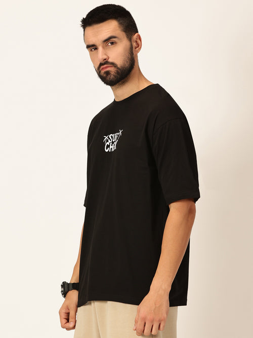 Thomas Scott Men Typography Printed Round Neck Drop-Shoulder Sleeves Bio Finish T-shirt
