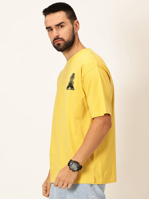 Thomas Scott Men Oversized Graphic Printed Drop-Shoulder Sleeves Cotton Bio Finish T-shirt