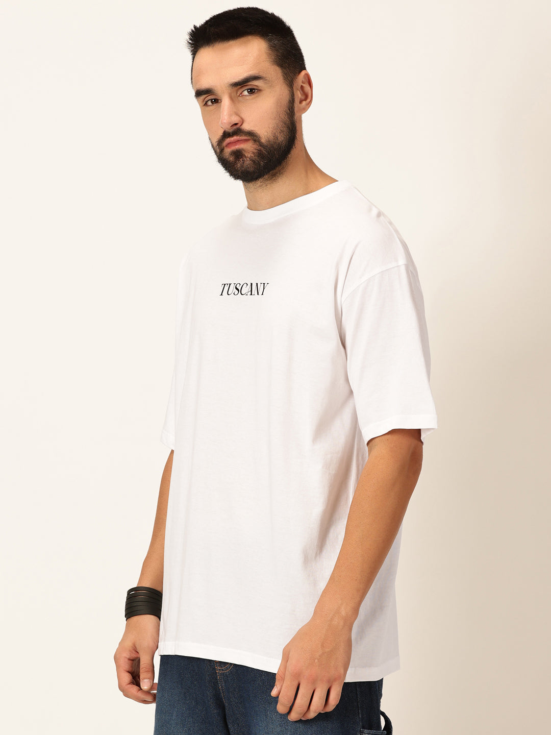 Thomas Scott Men Graphic Printed Bio Finish Pure Cotton Oversized T-shirt