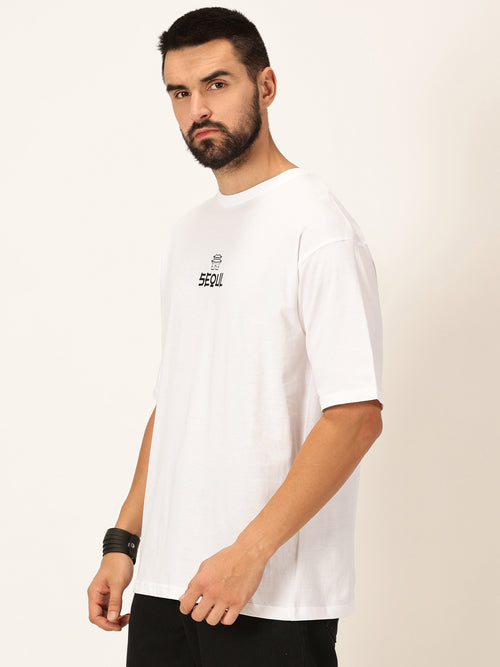 Thomas Scott Men Graphic Printed Bio Finish Pure Cotton Oversized T-shirt