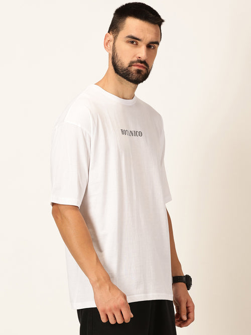 Thomas Scott Men Oversized Typography Printed Cotton Bio Finish T-shirt