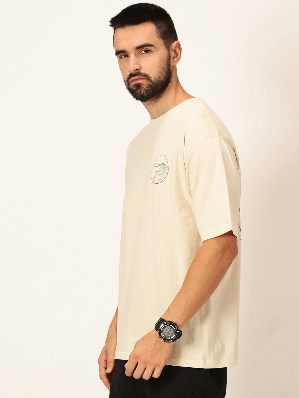 Thomas Scott Men Oversized Graphic Printed Cotton Bio Finish T-shirt