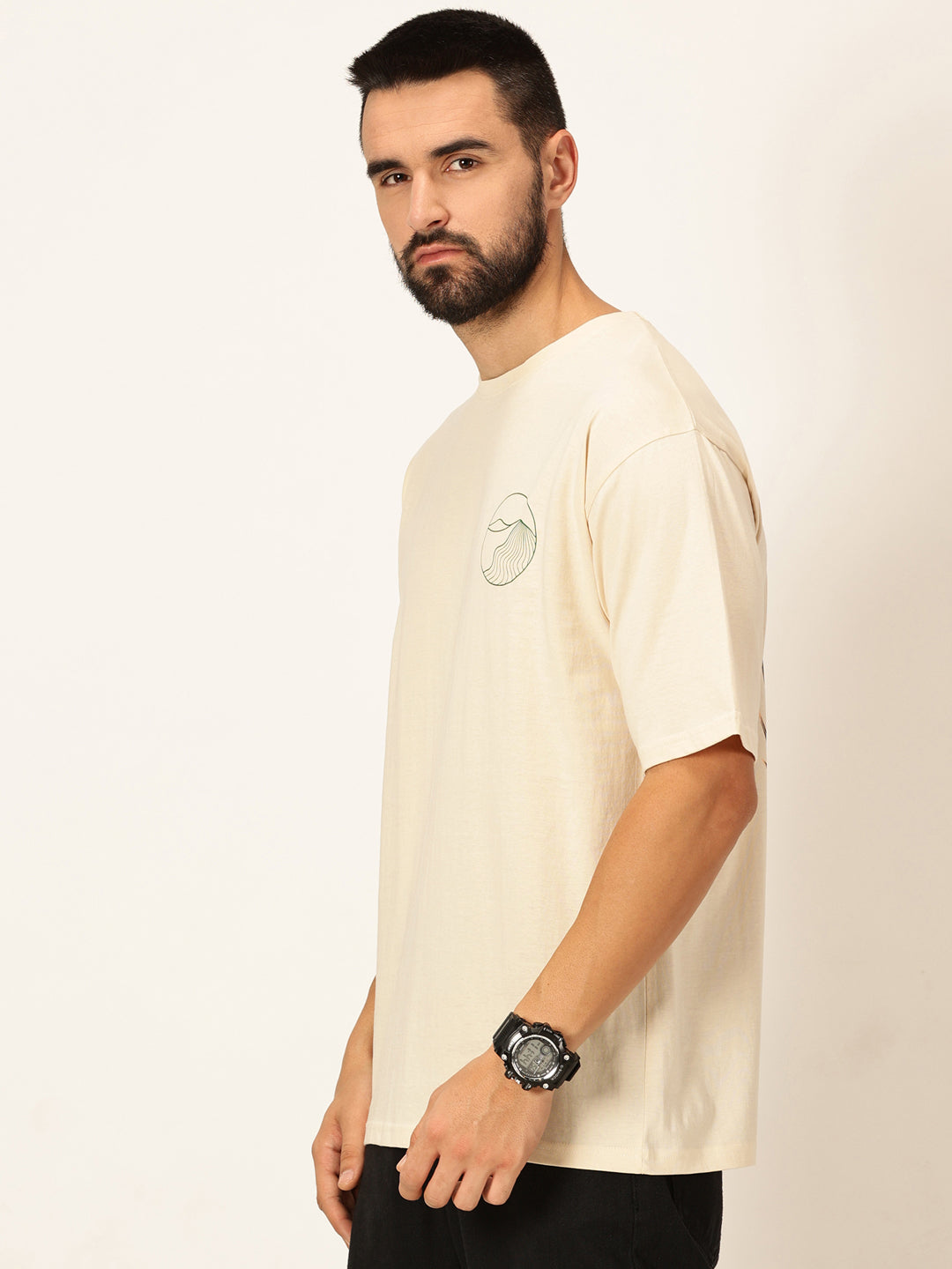 Thomas Scott Men Oversized Graphic Printed Cotton Bio Finish T-shirt