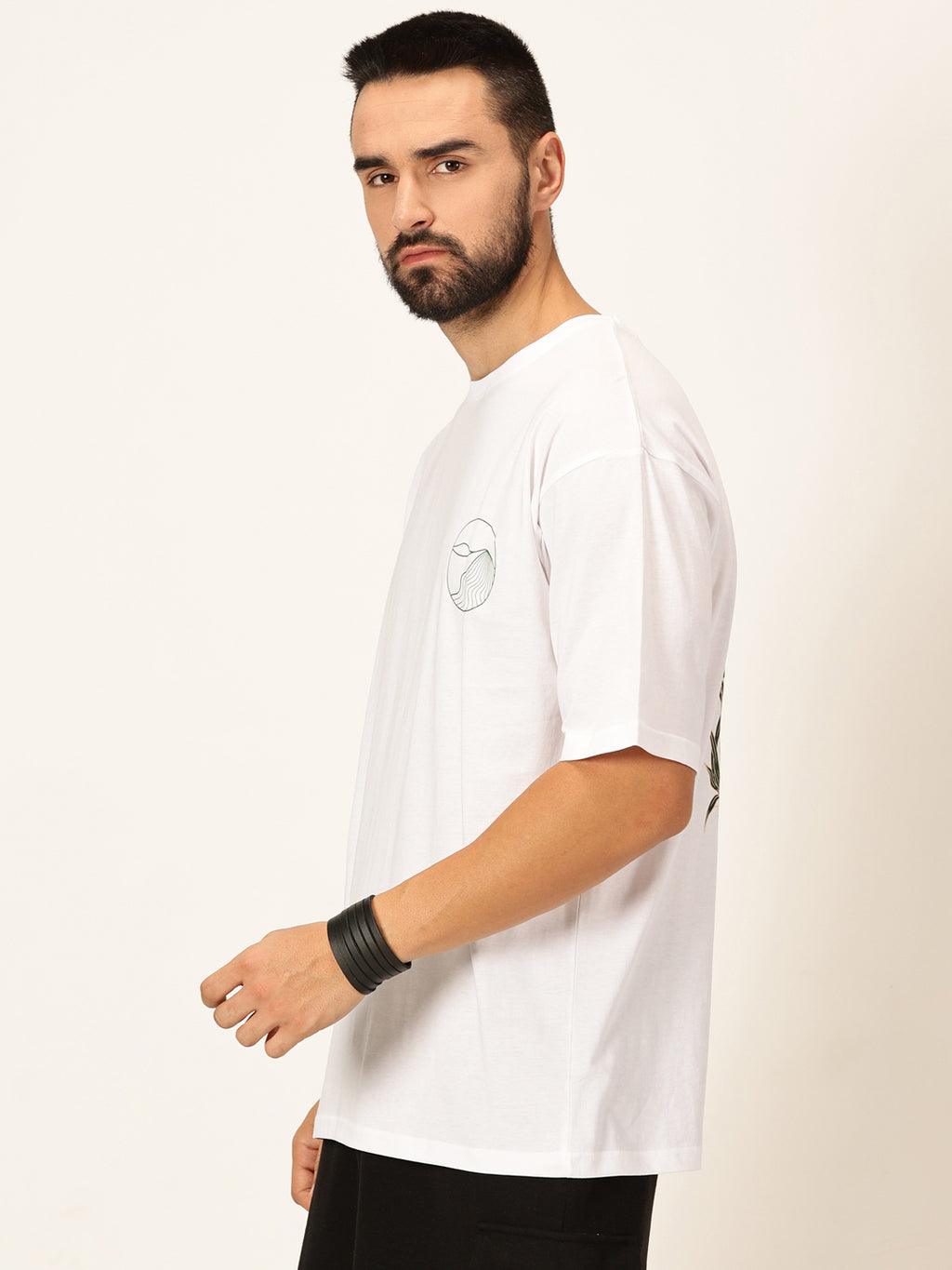 Thomas Scott Men Oversized Graphic Printed Cotton Bio Finish T-shirt