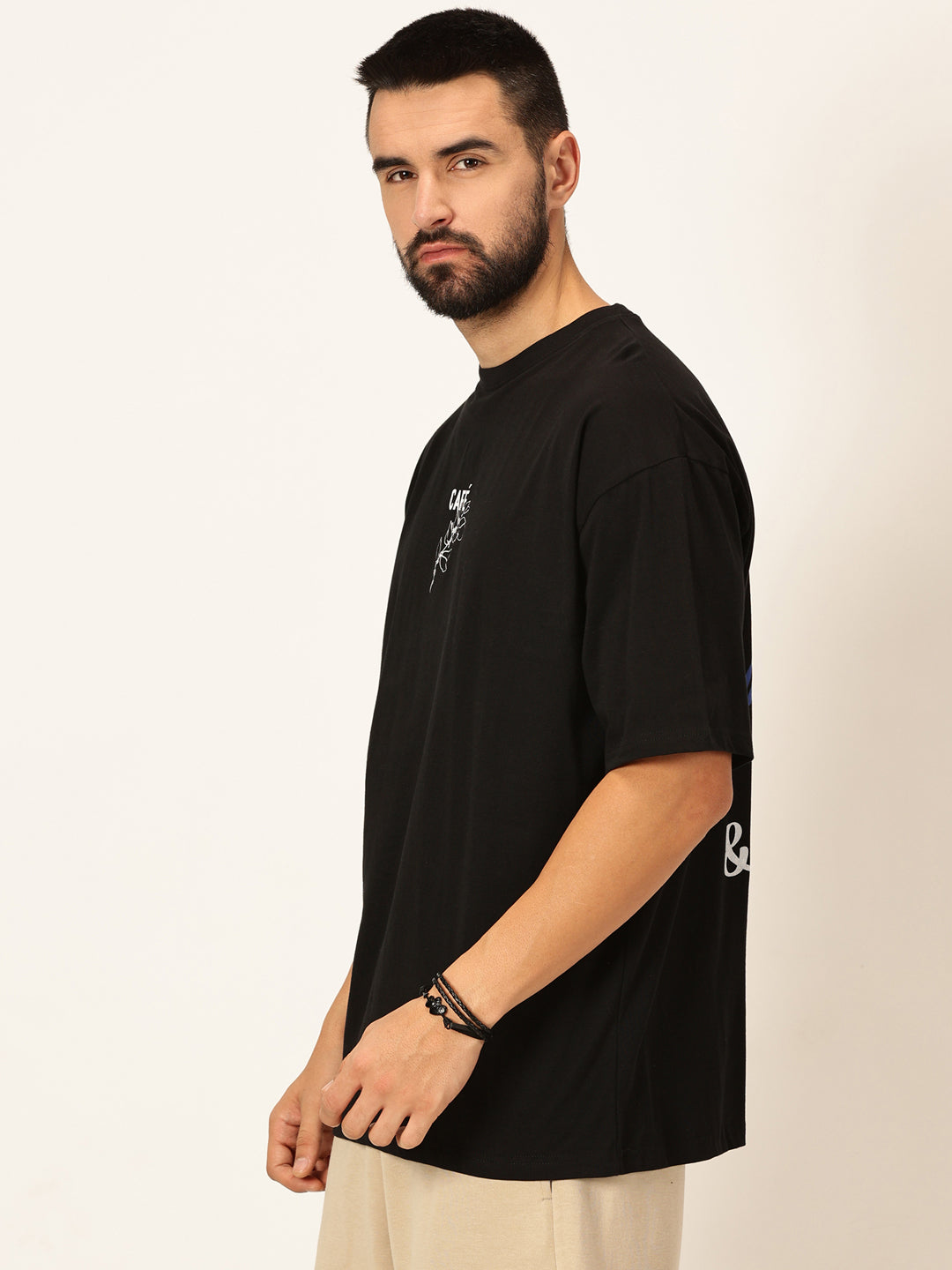 Thomas Scott Men Oversized Graphic Printed Cotton Bio Finish T-shirt