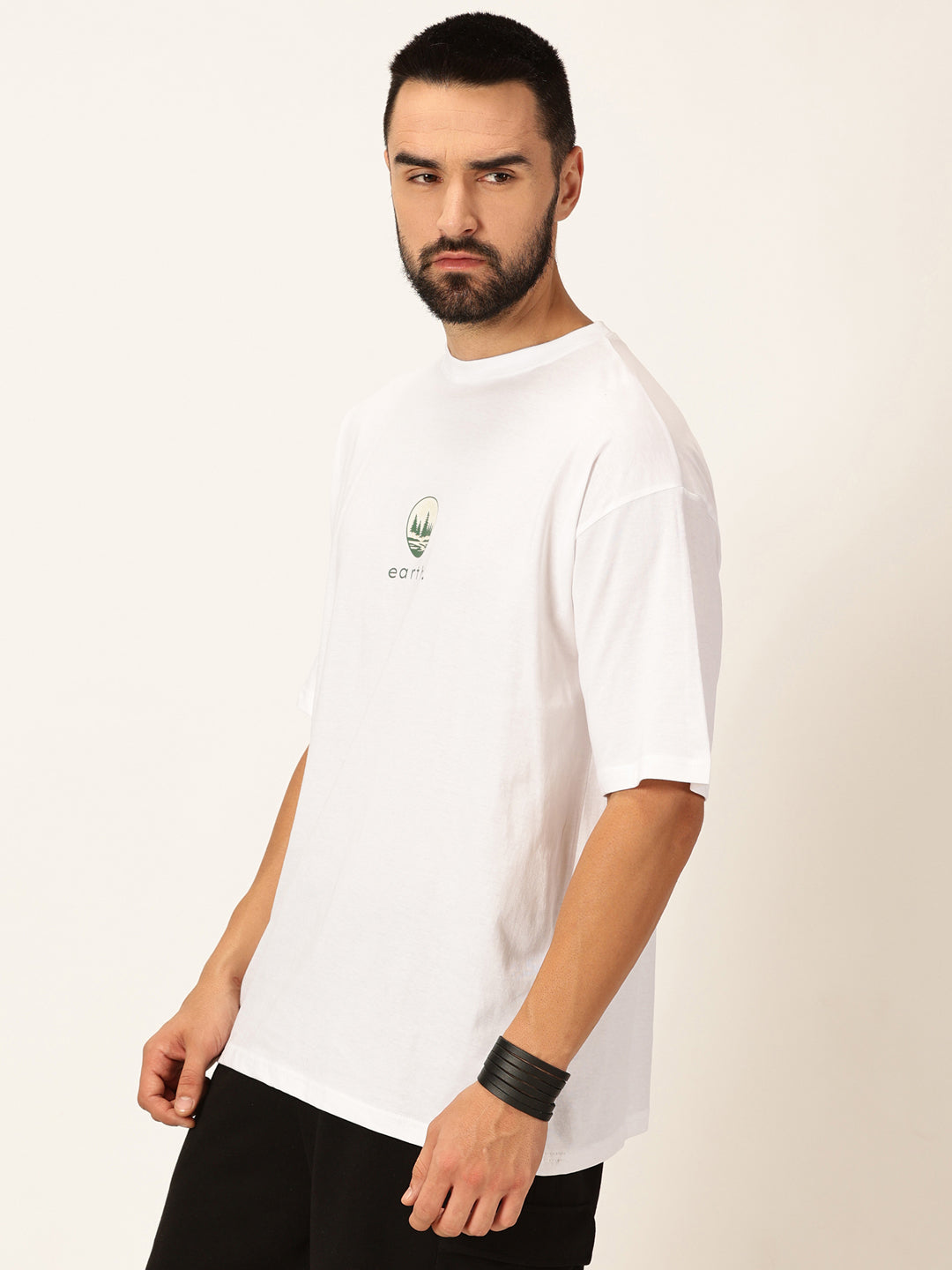Thomas Scott Men Oversized Typography Printed Cotton Bio Finish T-shirt