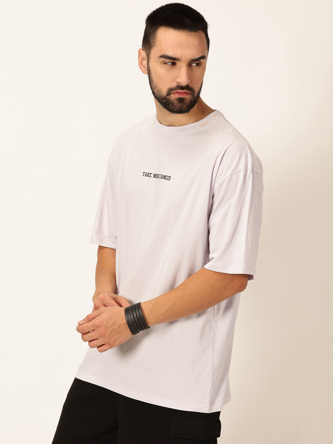 Thomas Scott Men Oversized Graphic Printed Cotton Drop-Shoulder Sleeves Bio Finish T-shirt
