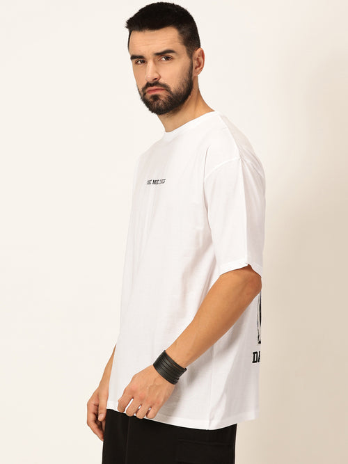 Thomas Scott Men Oversized Graphic Printed Bio Finish Cotton T-shirt