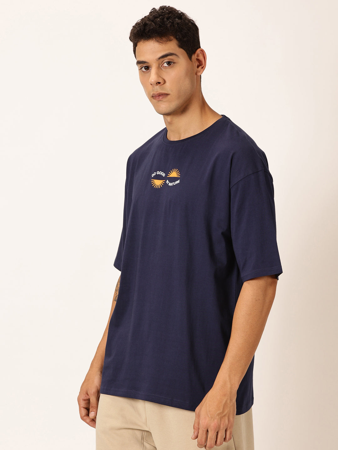 Thomas Scott Men Round Neck Printed Cotton Oversized T-shirt