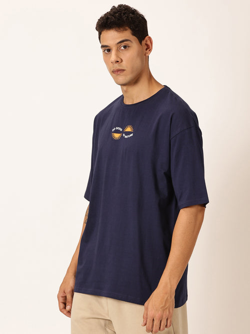 Thomas Scott Men Round Neck Printed Cotton Oversized T-shirt