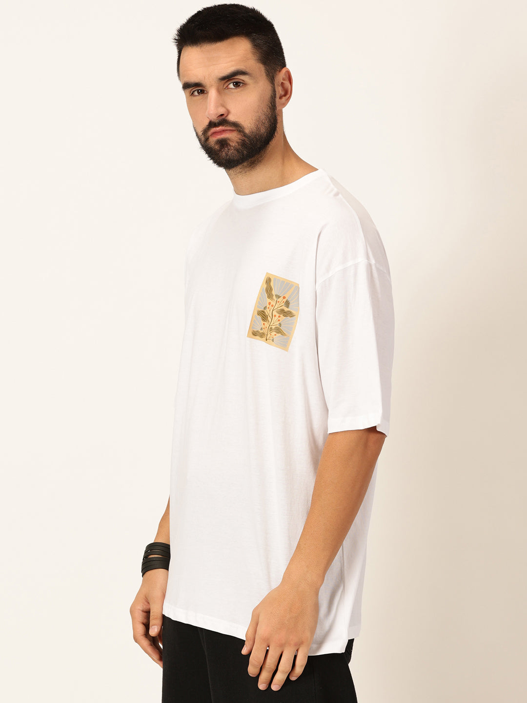 Thomas Scott Men Graphic Printed Bio Finish Pure Cotton Oversized T-shirt