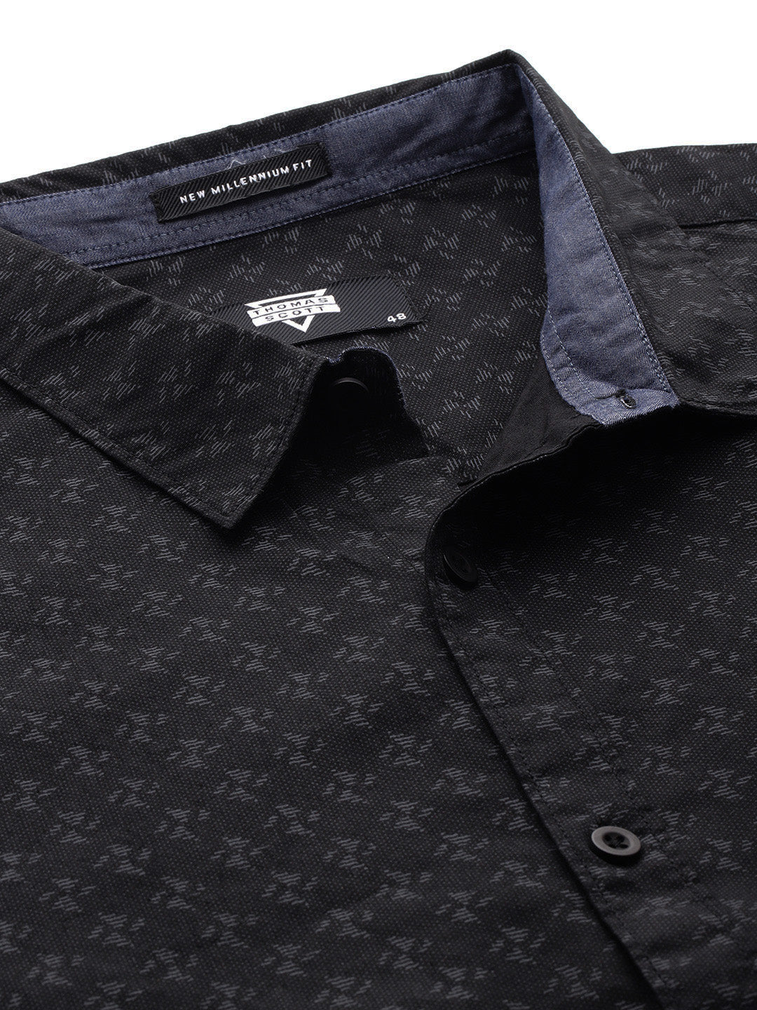 Thomas Scott Men Grey Plus Size Premium Casual Shirt