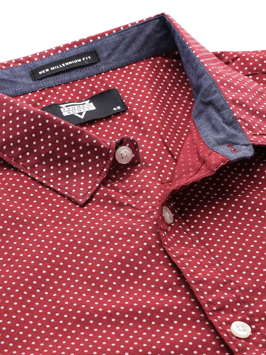 Thomas Scott Men Red Plus Size Premium Casual Shirt