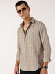 Thomas Scott Men Beige Premium Textured Casual Shirt