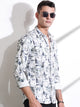 Grey Premium Abstract Printed Casual Shirt For Men