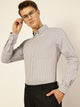 Brown Smart Regular Fit Striped Cotton Formal Shirt For Men
