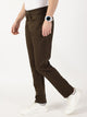 Thomas Scott Men Dark Olive Smart Regular Fit Chinos Trousers