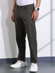 Olive Mid-Rise Straight Fit Woven Chinos Trouser For Men
