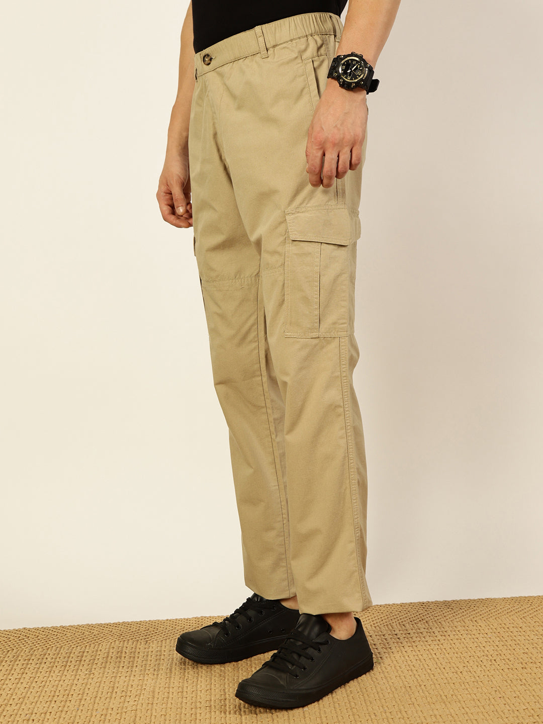 Thomas Scott Men Smart Slim Fit Cargos Trousers