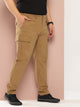 Plus Size Smart Easy Wash Pure Cotton Cargos Trouser For Men