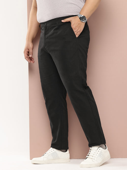 Thomas Scott Men Plus Size Smart Easy Wash Pure Cotton Chinos Trousers