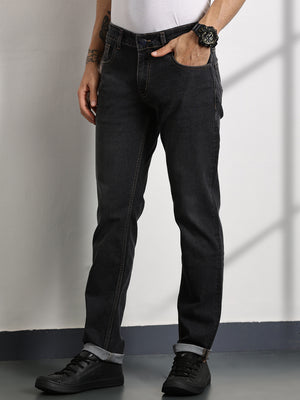 DarkGrey Slim Fit Mid-Rise Clean Look Non stretchable Jeans