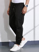 Olive Classic Slim Fit Mid-Rise Cotton Joggers For Men