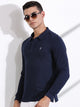 Thomas Scott Men Navy Solid Polo Collar T-shirt