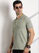 Thomas Scott Men Pista Textured Polo Collar Regular Fit T-shirt