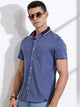 Thomas Scott Men DarkBlue Slim Fit Solid Knit Shirt
