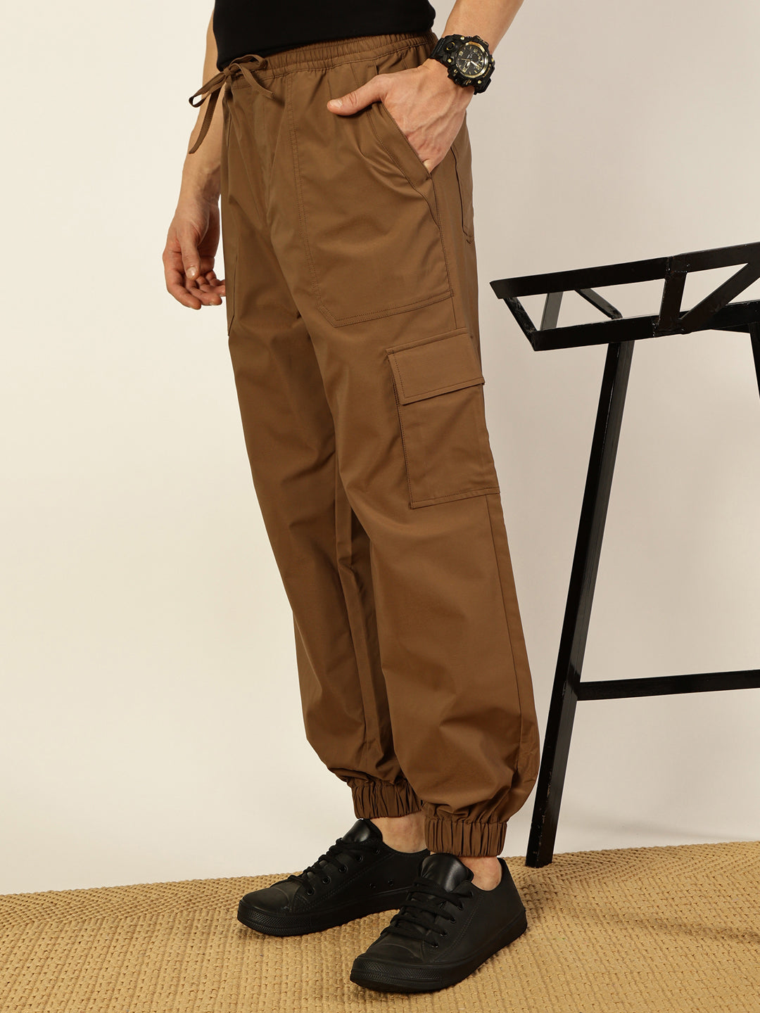 Thomas Scott Men Smart Loose Fit Easy Wash Jogger Trousers