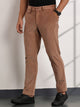 Thomas Scott Men Rust Mid-Rise Slim Fit Corduroy Chinos Trousers